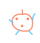 小学生が描いた、まるっこくん。（個別スタンプ：1）