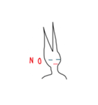 ニートのウサギさん絵文字コメント付き40個（個別スタンプ：25）