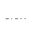 モールス信号(手描き)（個別スタンプ：7）