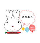 color Rabbit れんあい（個別スタンプ：3）