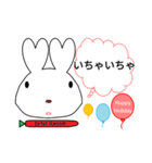 color Rabbit れんあい（個別スタンプ：14）