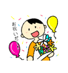 旦那さんから奥さんにクレヨン風スタンプ（個別スタンプ：39）