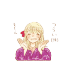 着物男女スタンプ（個別スタンプ：19）