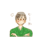 着物男女スタンプ（個別スタンプ：21）