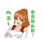 赤いドレスの子3（個別スタンプ：3）