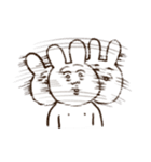 心ここに在らずなウサギ（個別スタンプ：3）