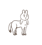 心ここに在らずなウサギ（個別スタンプ：18）