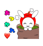 基本のりんごうさぎ（個別スタンプ：2）