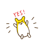 黄色いハムちゃんスタンプ（個別スタンプ：3）
