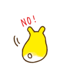 黄色いハムちゃんスタンプ（個別スタンプ：4）
