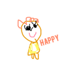 女の子が描く落書きスタンプ（個別スタンプ：7）