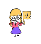 やる気のない女の子（個別スタンプ：1）