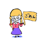やる気のない女の子（個別スタンプ：4）