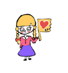 やる気のない女の子（個別スタンプ：5）