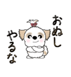 シーズー犬(リボンつけたよ♡) Vol.24（個別スタンプ：22）