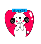 いぬのロンタンの手書きスタンプ。（個別スタンプ：1）