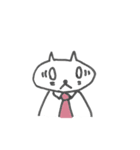 しろねこサラリーマン（個別スタンプ：3）