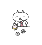 しろねこサラリーマン（個別スタンプ：6）