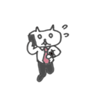 しろねこサラリーマン（個別スタンプ：9）