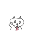 しろねこサラリーマン（個別スタンプ：12）