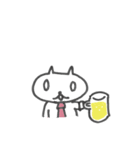 しろねこサラリーマン（個別スタンプ：16）