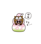 森林守り「くろたん師匠とチョコくろたん」（個別スタンプ：3）