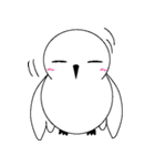 しろふくろう と ことり（個別スタンプ：1）