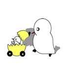 しろふくろう と ことり（個別スタンプ：19）