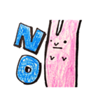 真顔でうさぎ（個別スタンプ：15）