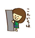 ガーリーおかっぱ女子（個別スタンプ：2）