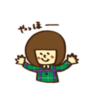 ガーリーおかっぱ女子（個別スタンプ：3）