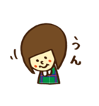ガーリーおかっぱ女子（個別スタンプ：6）