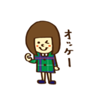 ガーリーおかっぱ女子（個別スタンプ：8）