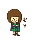 ガーリーおかっぱ女子（個別スタンプ：9）