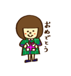 ガーリーおかっぱ女子（個別スタンプ：11）