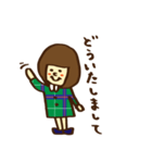 ガーリーおかっぱ女子（個別スタンプ：12）