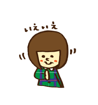 ガーリーおかっぱ女子（個別スタンプ：13）