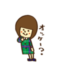ガーリーおかっぱ女子（個別スタンプ：15）