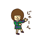 ガーリーおかっぱ女子（個別スタンプ：18）