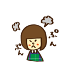 ガーリーおかっぱ女子（個別スタンプ：25）