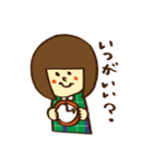 ガーリーおかっぱ女子（個別スタンプ：28）