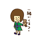 ガーリーおかっぱ女子（個別スタンプ：35）