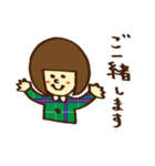 ガーリーおかっぱ女子（個別スタンプ：36）