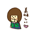 ガーリーおかっぱ女子（個別スタンプ：37）