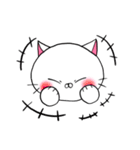 糸目にゃんこのシロ（個別スタンプ：3）