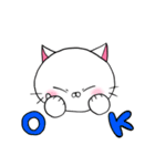 糸目にゃんこのシロ（個別スタンプ：19）