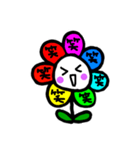 かわいい七色の花ひとこと日本語ver.（個別スタンプ：4）