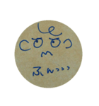 クラフト紙に青ペン（個別スタンプ：24）