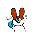 てぶくろうさぎ（個別スタンプ：4）