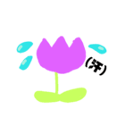 お花スタンプその1（個別スタンプ：4）